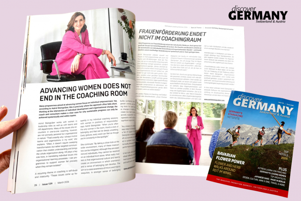 Im Discover Magazine vorgestellt: 
Warum Frauenförderung nicht im Coachingraum endet